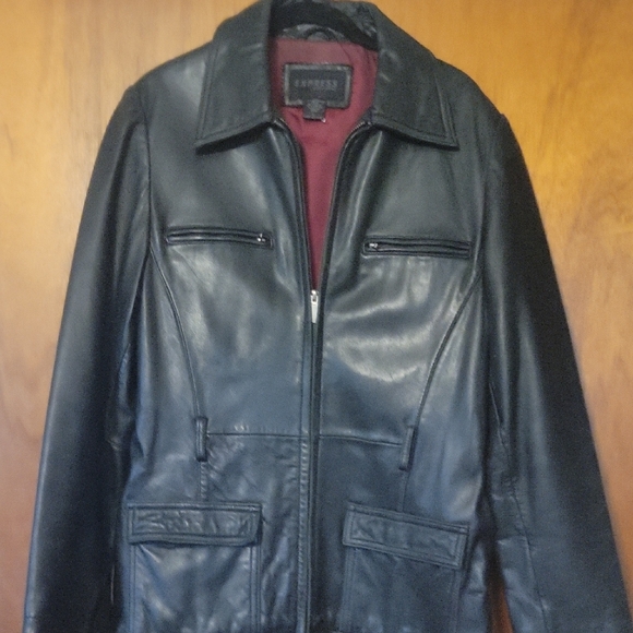 Guess Black Leather Jacket for Men - Picture 1 of 4